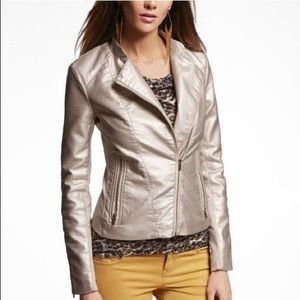 NWT Express jacket metallic faux leather XS